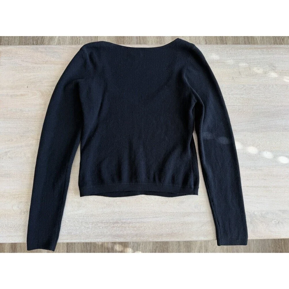 Aritzia Wilfred Tuscany Sweater Sweetheart Neckline in Black Size XL